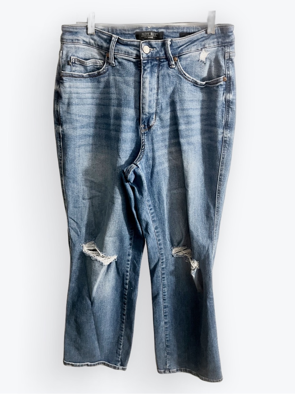 Judy Blue Distressed Blue Jeans Straight Size 14W